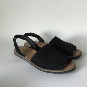 BONGO Black Suede Sandals